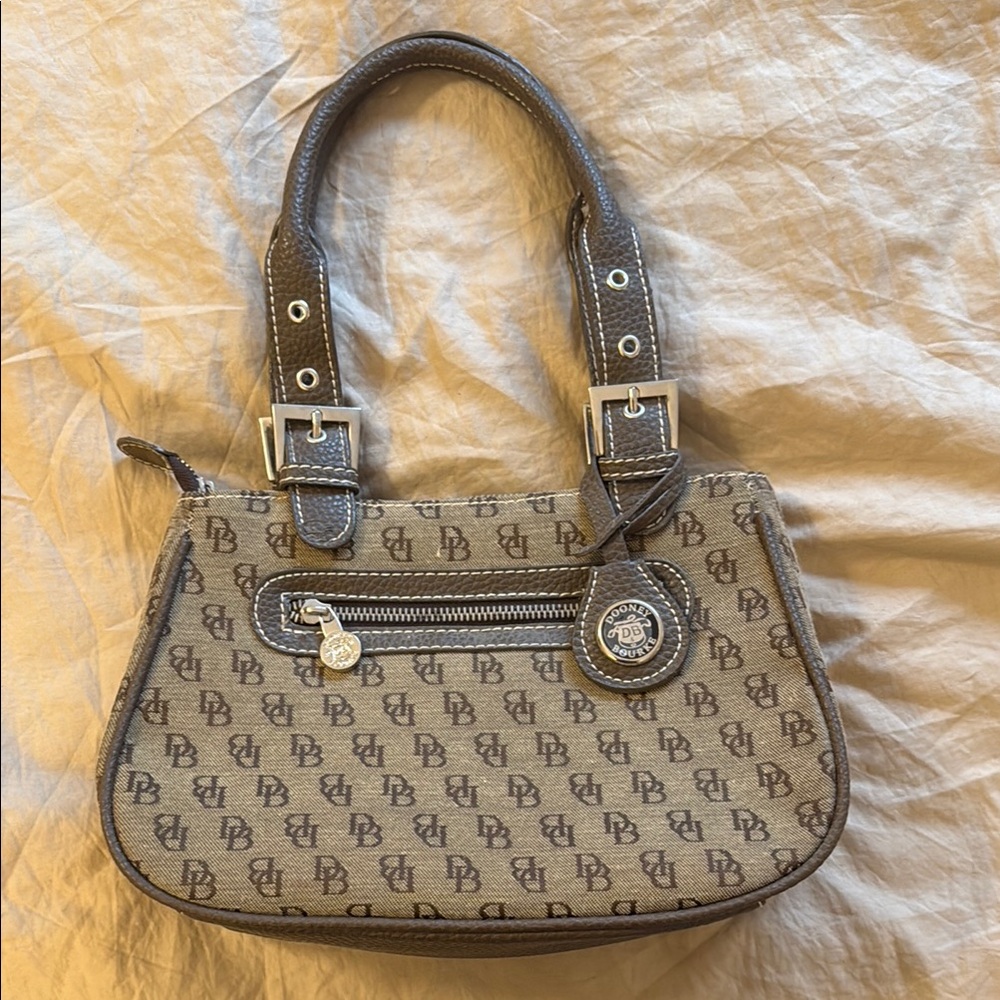 Dooney & Bourke Gray Shoulder Bag with Monogram